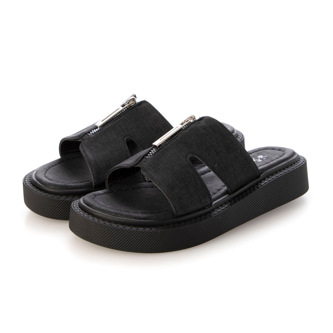 エーケーアール AKR 厚底フラットサンダル (ブラック) ブラック