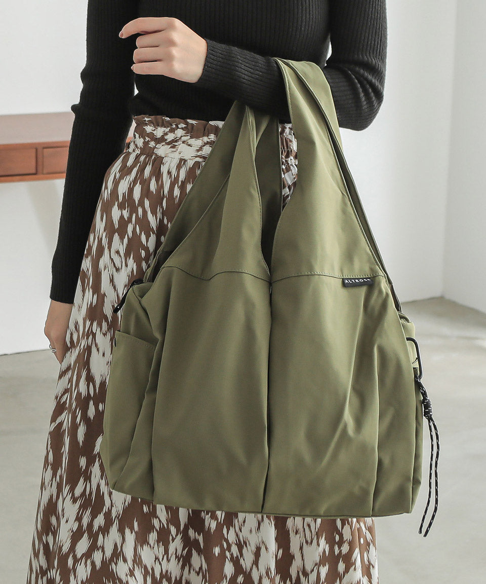 アルトローズ ALTROSE ナイロン 大きめ トートバッグ トート ティム トラベル マザーズバッグ カジュアル (ライトグレー) ライトグレー