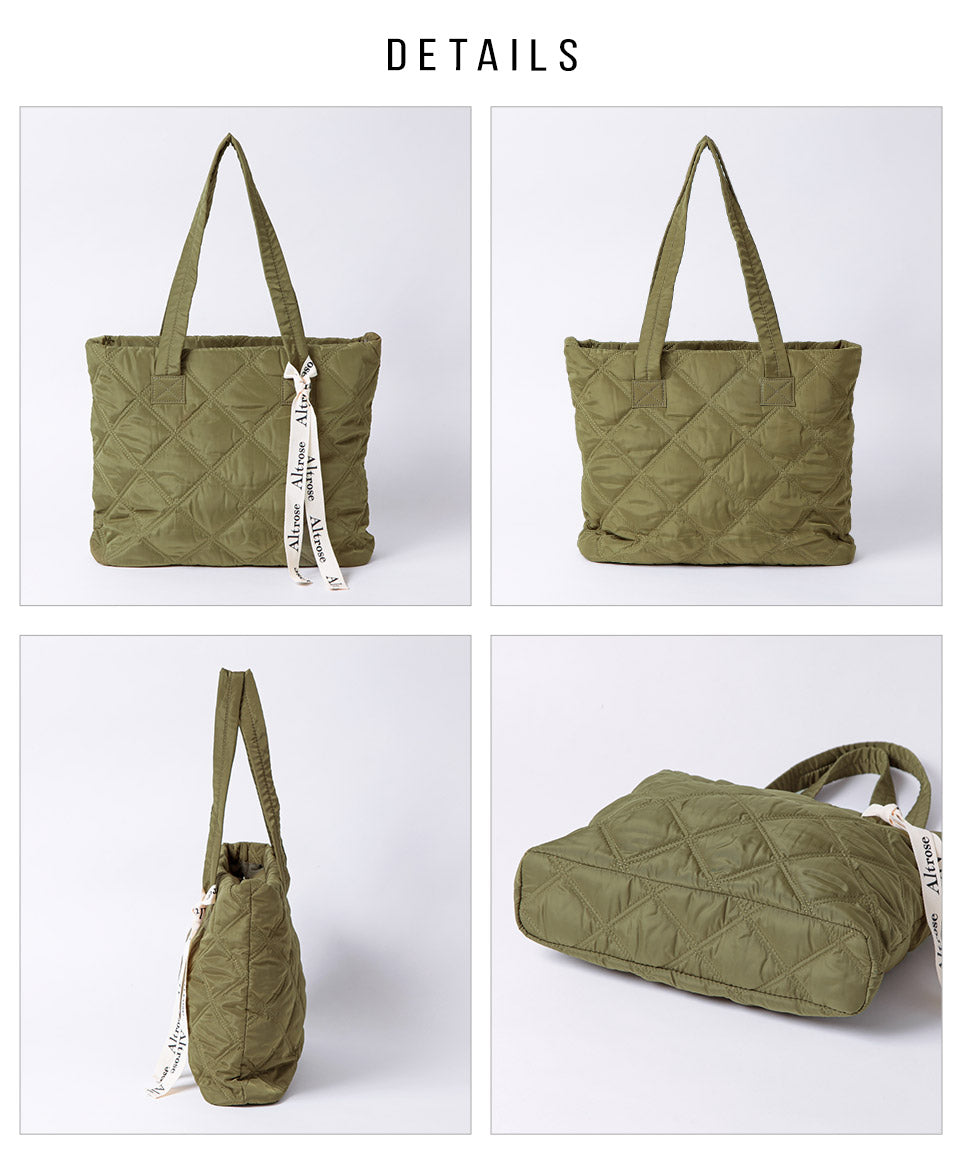 Altlose Altrose手提袋手提袋Tote Kilting徽標絲帶Libbon Libbon A4通勤學校帶有口袋