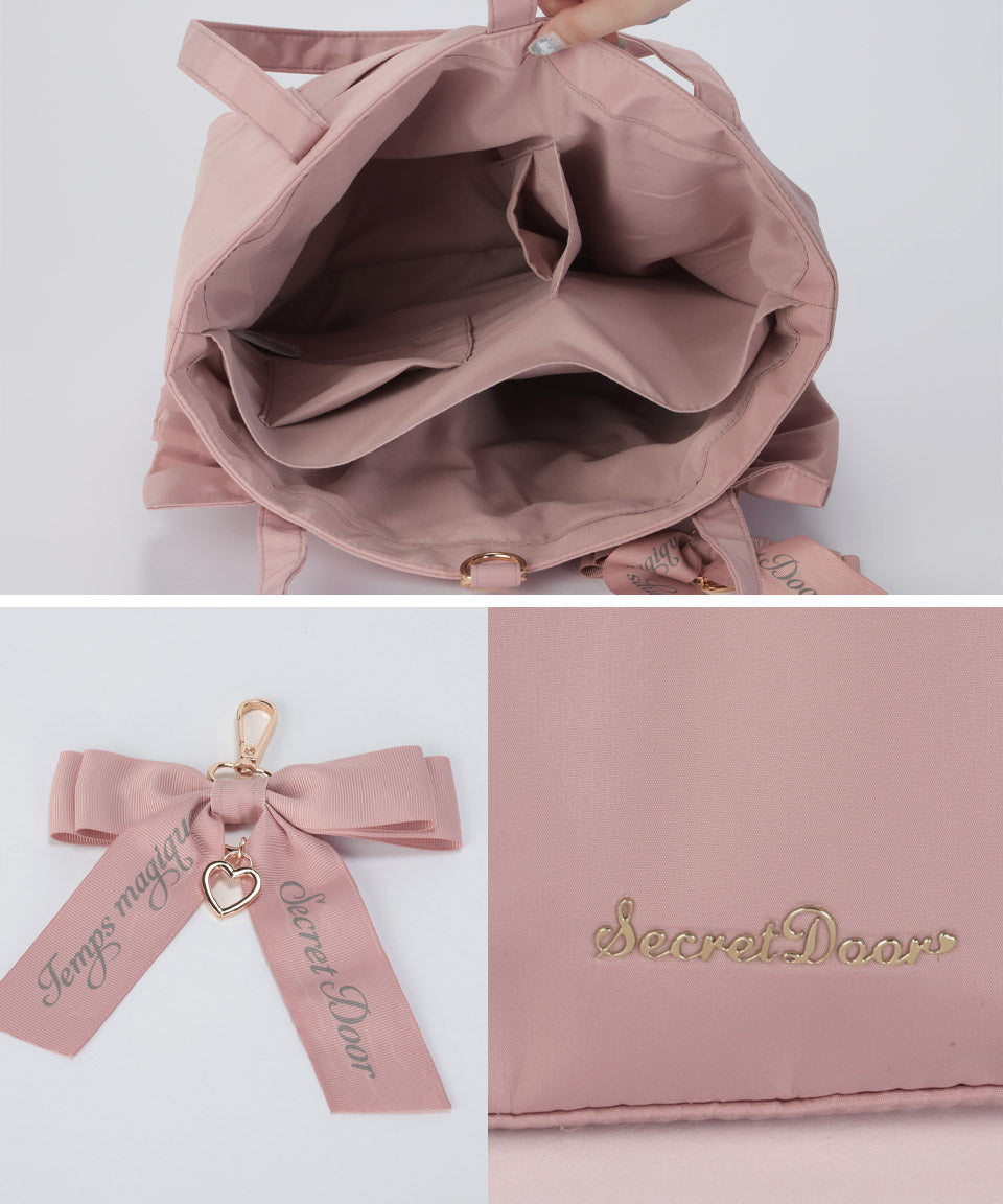 アルトローズ ALTROSE トートバッグ トート 大きめ 大きい 大容量 a4 A4 手提げ お稽古バッグ 仕切り キャリーオン 通学 フリル リボン りぼん ローズヒップ (ブラック) ブラック