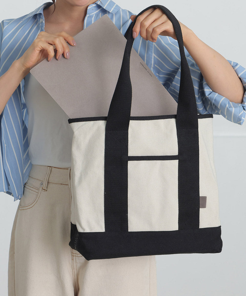 アルトローズ ALTROSE トートバッグ トート 大きめ 大容量 a4 A4手提げ 肩掛け 通勤 通学 多収納 レディース バッグ 仕切り 収納 整理整頓 ルーム (アイボリーブラック) アイボリーブラック