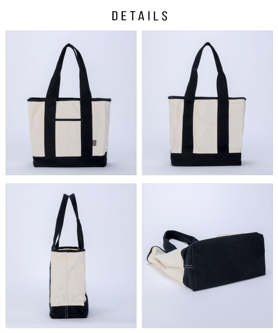 アルトローズ ALTROSE トートバッグ トート 大きめ 大容量 a4 A4手提げ 肩掛け 通勤 通学 多収納 レディース バッグ 仕切り 収納 整理整頓 ルーム (アイボリーブラック) アイボリーブラック