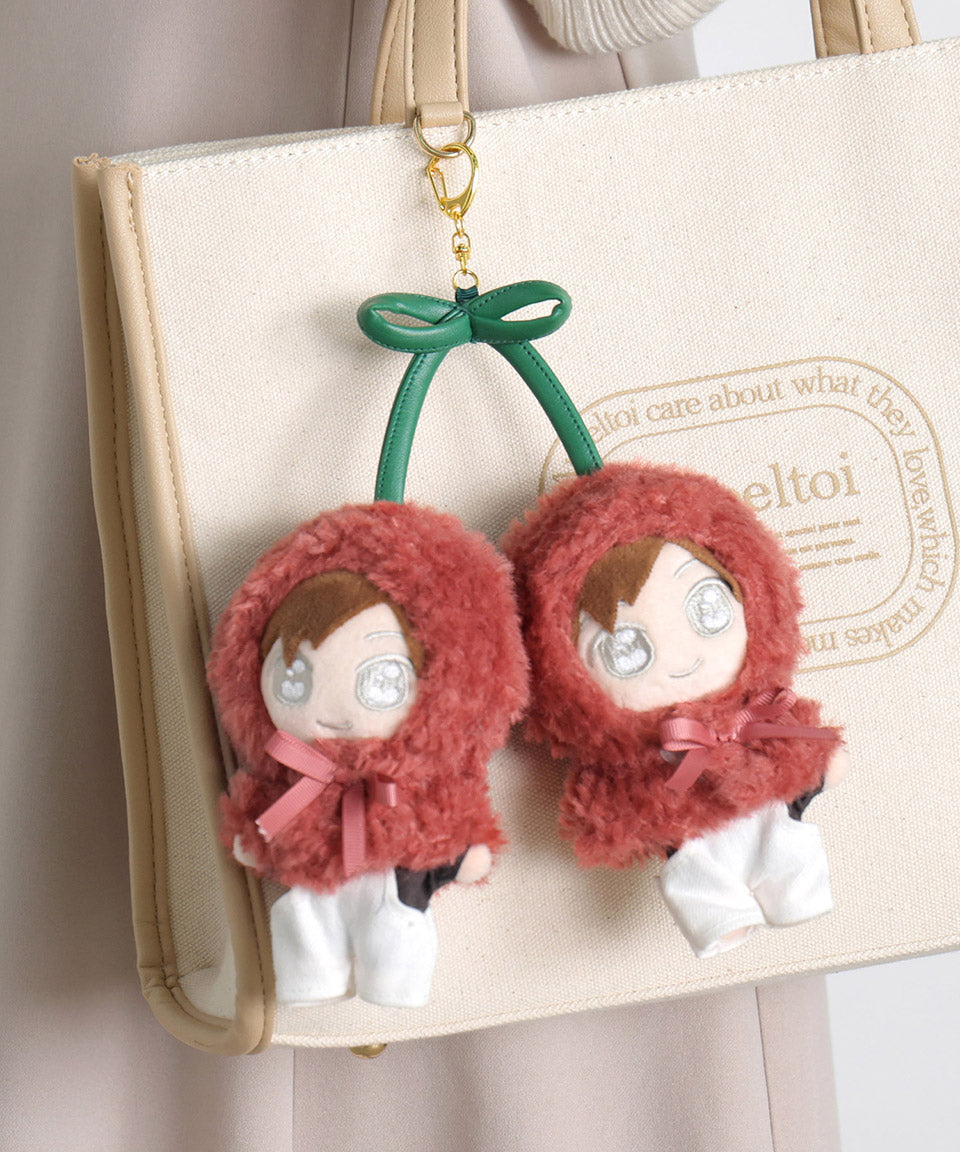 ALTROSE ALTROSE 推活 ぬいぐるみ ぬい活 ぬい拍 kpopdoll 娃娃 ぬい服 變裝 10cm ぬい poncho 櫻桃 鍵圈