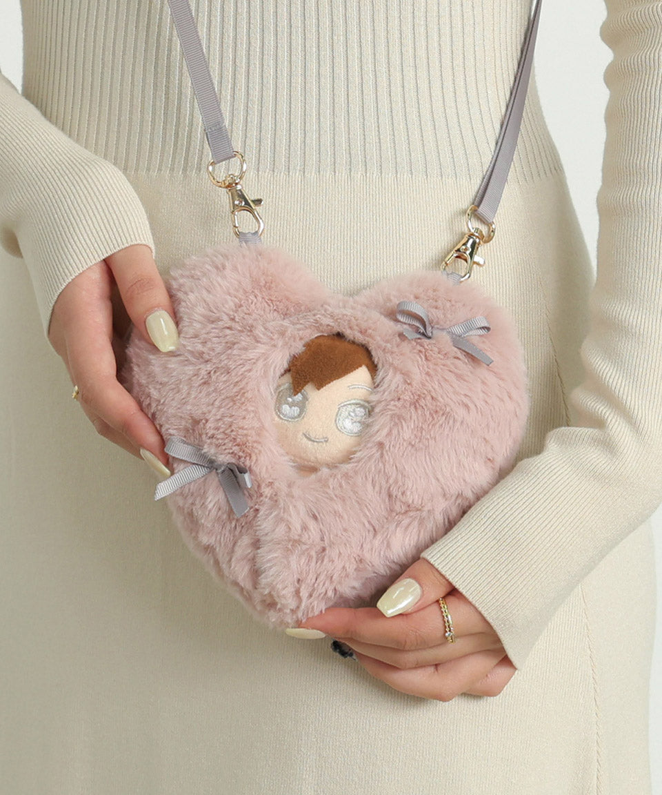 ALTROSE ALTROSE 【10cm推薦尺寸】推し活 ぬい玩偶 ぬい活動 ぬい服 裝扮 包巾 2way 毛絨 ぬい肩包 心形 蝴蝶結 10cmぬい