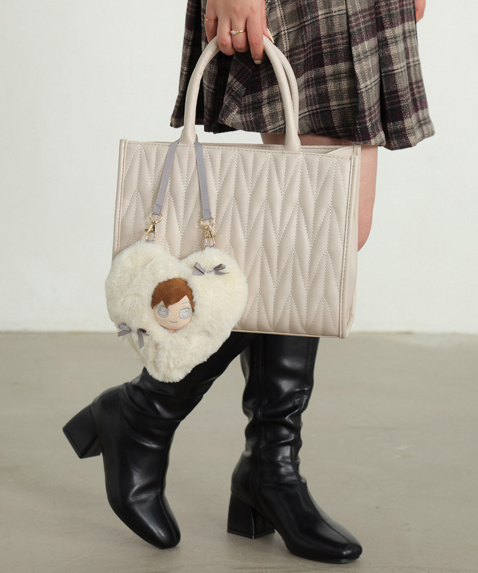 ALTROSE ALTROSE 【10cm推薦尺寸】推し活 ぬい玩偶 ぬい活動 ぬい服 裝扮 包巾 2way 毛絨 ぬい肩包 心形 蝴蝶結 10cmぬい