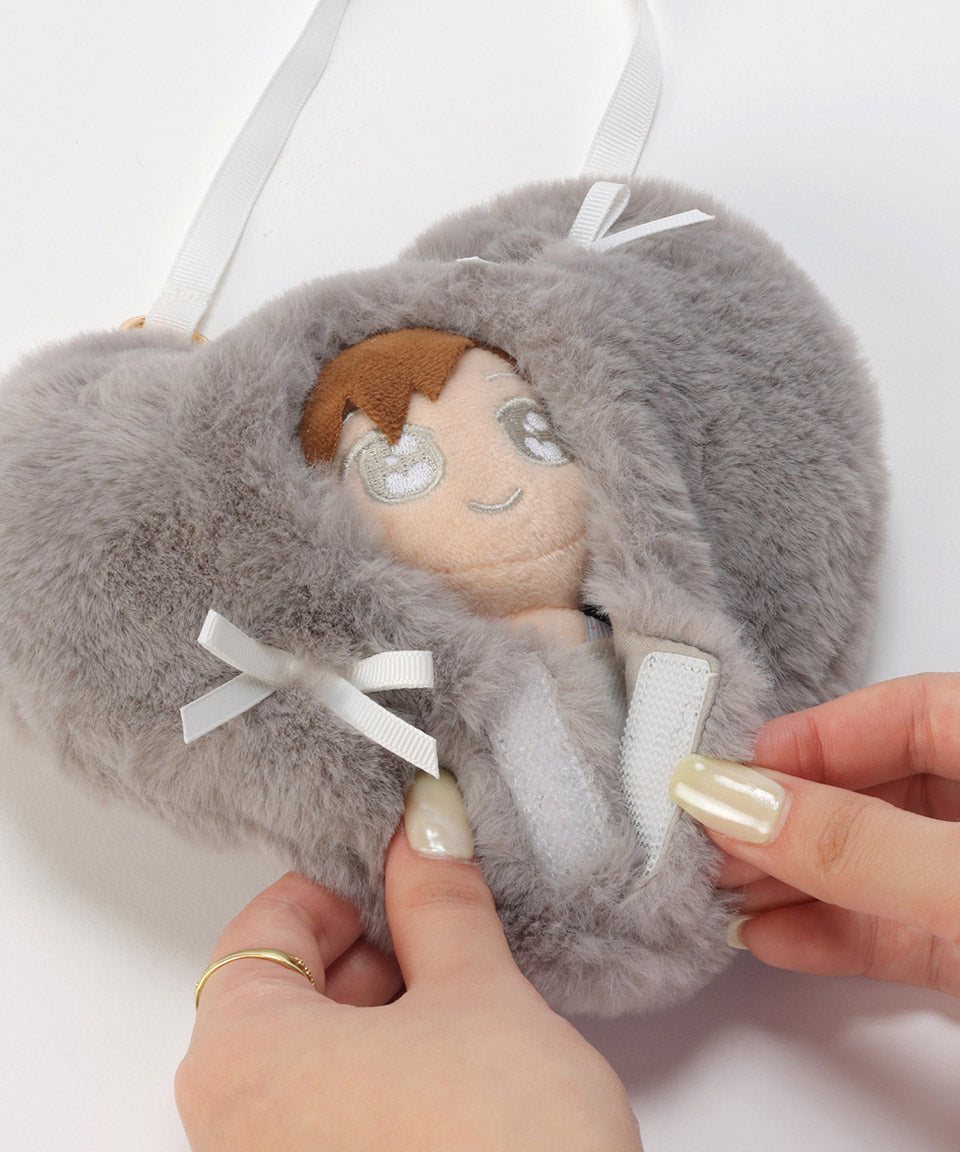 ALTROSE ALTROSE 【10cm推薦尺寸】推し活 ぬい玩偶 ぬい活動 ぬい服 裝扮 包巾 2way 毛絨 ぬい肩包 心形 蝴蝶結 10cmぬい