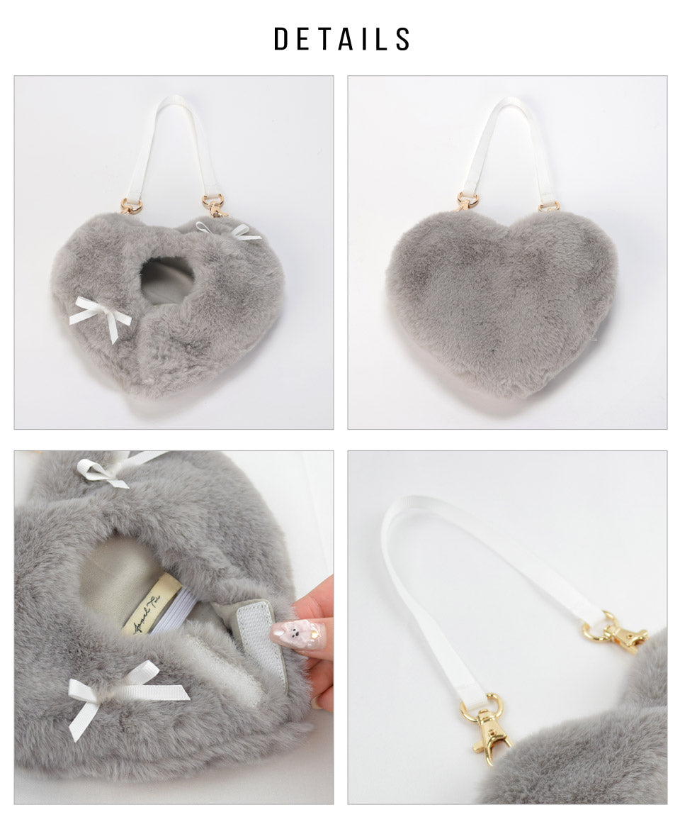 ALTROSE ALTROSE 【10cm推薦尺寸】推し活 ぬい玩偶 ぬい活動 ぬい服 裝扮 包巾 2way 毛絨 ぬい肩包 心形 蝴蝶結 10cmぬい