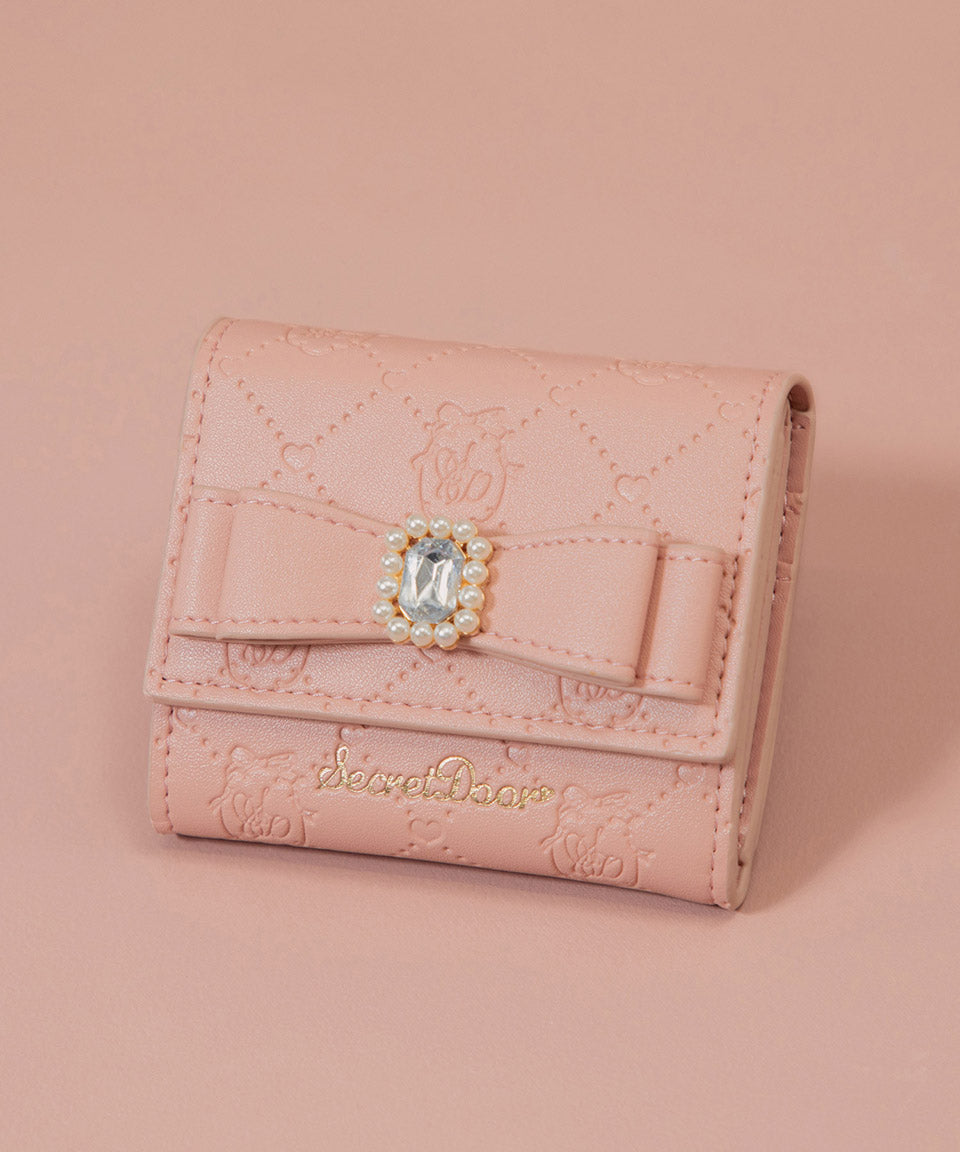 Altlose Altrose Ribbon Bijou Box Coin 3倍錢包三折小錢包迷你錢包迷你錢包盆栽