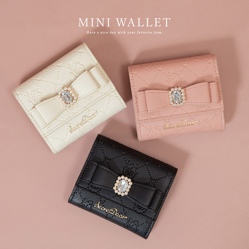 Altlose Altrose Ribbon Bijou Box Coin 3倍錢包三折小錢包迷你錢包迷你錢包盆栽