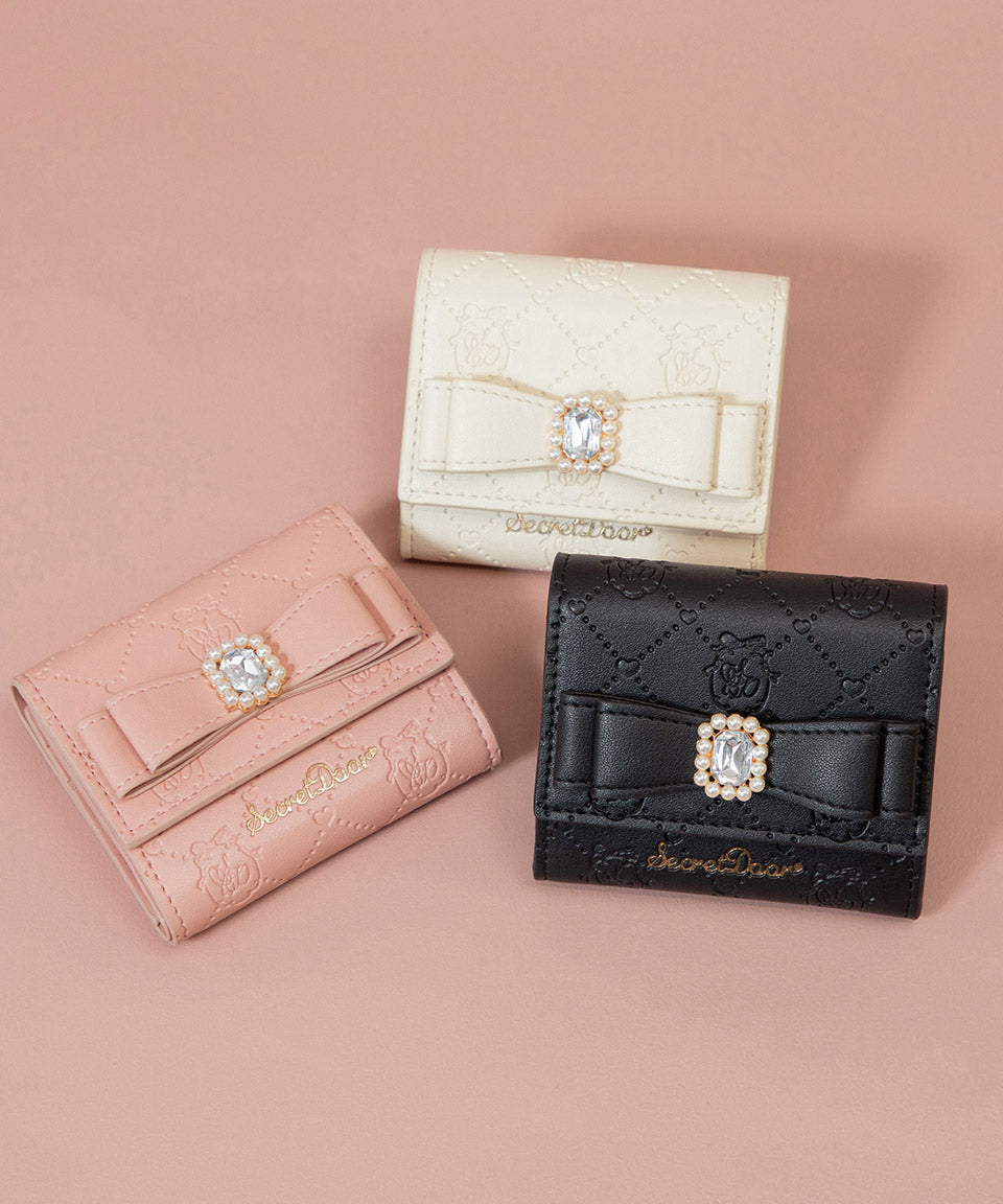 Altlose Altrose Ribbon Bijou Box Coin 3倍錢包三折小錢包迷你錢包迷你錢包盆栽