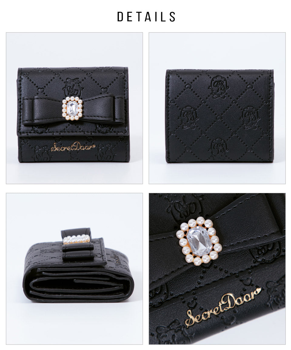 Altlose Altrose Ribbon Bijou Box Coin 3倍錢包三折小錢包迷你錢包迷你錢包盆栽