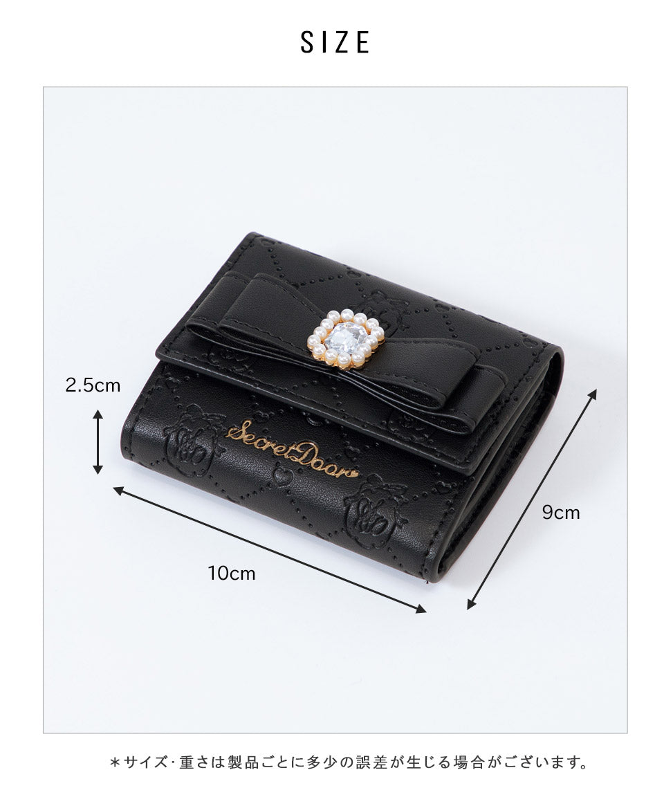 Altlose Altrose Ribbon Bijou Box Coin 3倍錢包三折小錢包迷你錢包迷你錢包盆栽