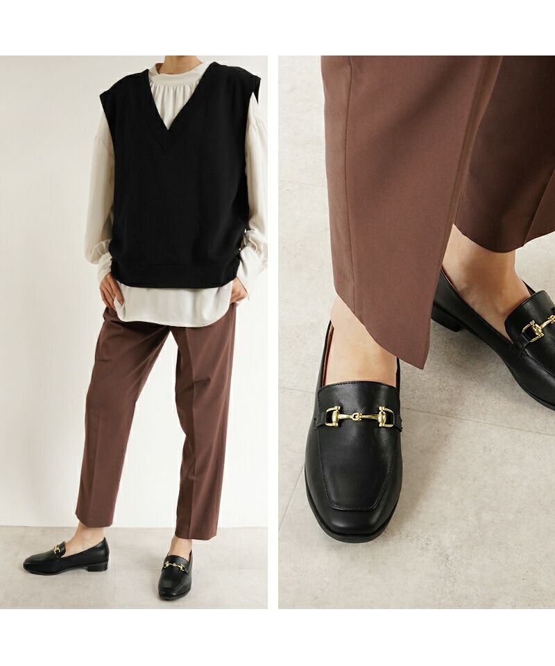 阿雷塔 ALETTA 樂福鞋 雨鞋 防水 不痛 步行輕鬆 可跑的 銀扣樂福鞋 方頭 2.5cm 粗跟 商務 通勤 優雅 低跟 鞋面