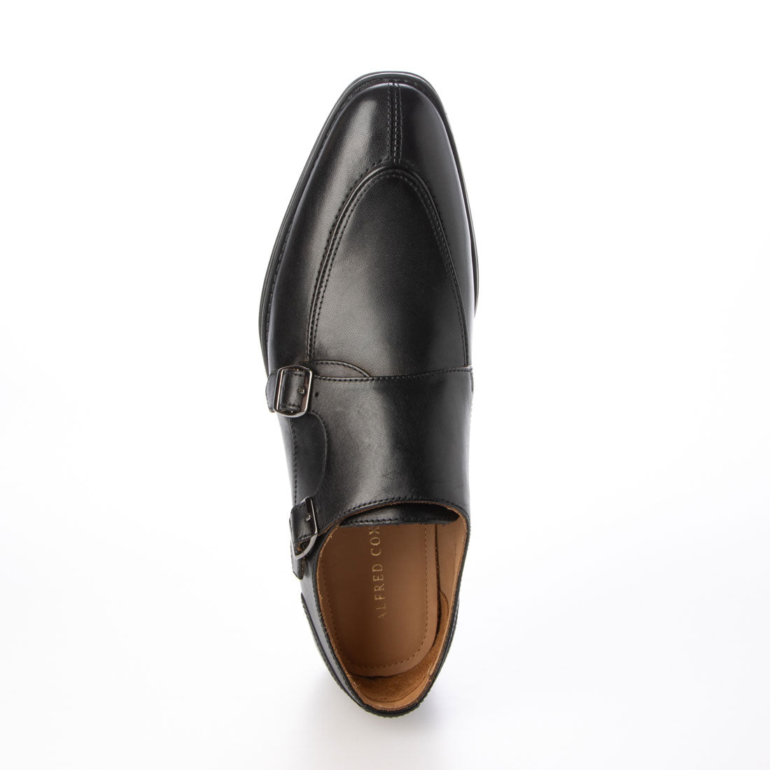 ライニングまで本革で蒸れない セミロングノーズ ビジネスシューズ メンズ ダブルモンク Uチップ ビジカジ ドレスシューズ アルフレッドコックス ALFRED COX