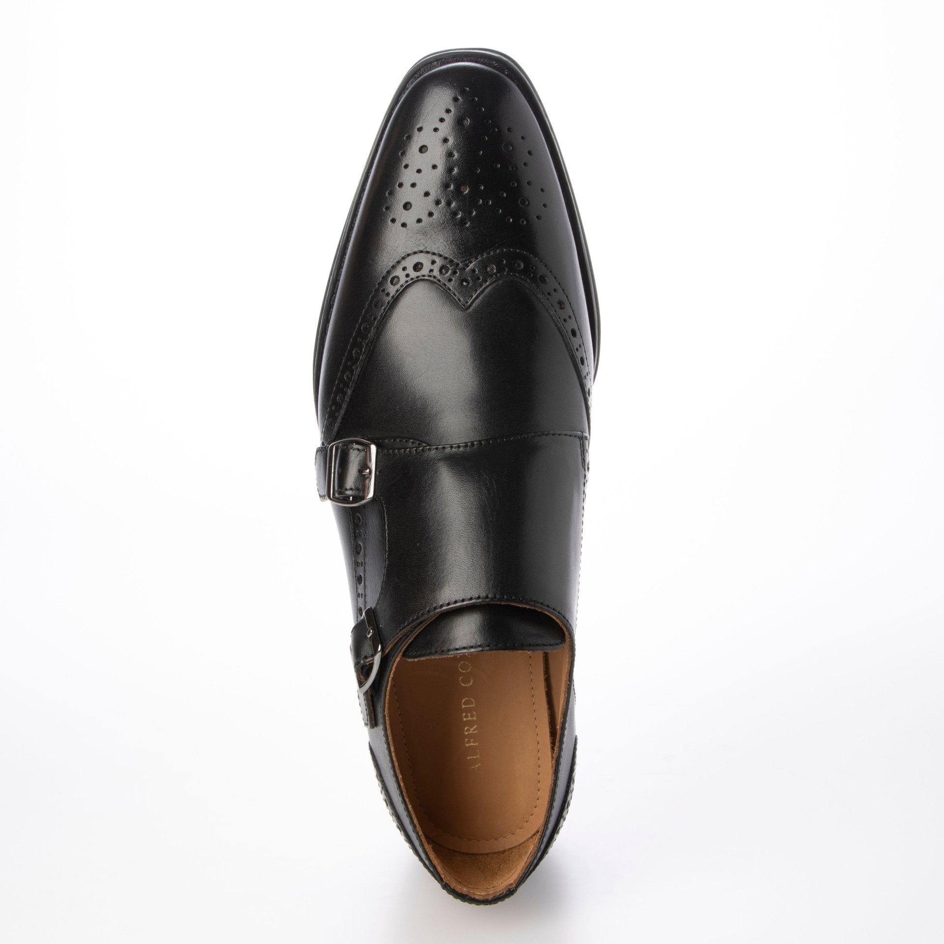 ライニングまで本革で蒸れない セミロングノーズ ビジネスシューズ メンズ ダブルモンク ウィングチップ ビジカジ ドレスシューズ アルフレッドコックス ALFRED COX