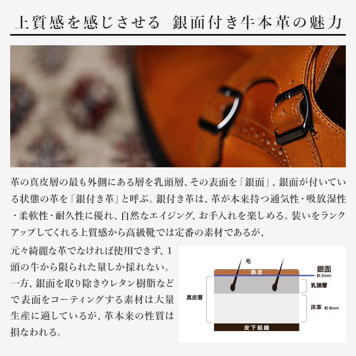 ライニングまで本革で蒸れない セミロングノーズ ビジネスシューズ メンズ ダブルモンク ウィングチップ ビジカジ ドレスシューズ アルフレッドコックス ALFRED COX