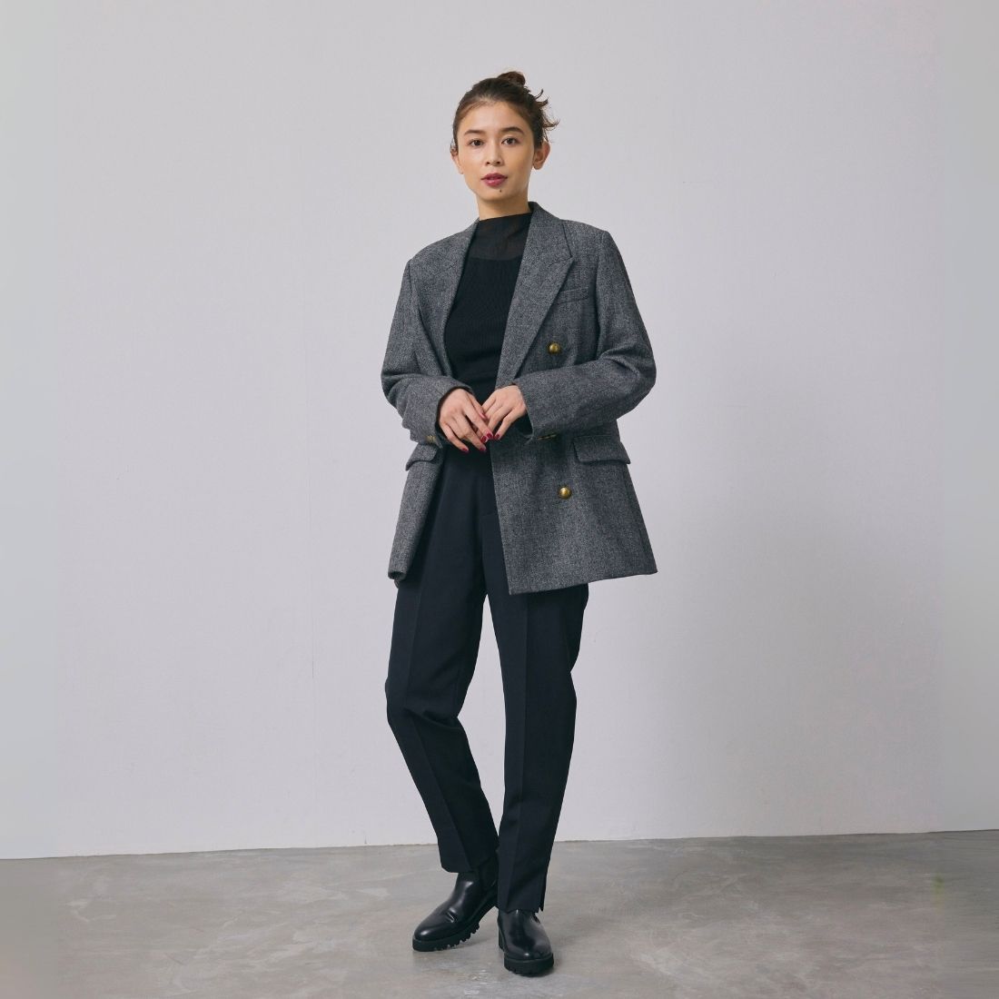 アルネ セヴン トゥエルヴ サーティ ALUNE SEVEN TWELVE THIRTY 【レイン対応】サイドゴアショートブーツ(ジッパーエッジ) (ブラック) ブラック