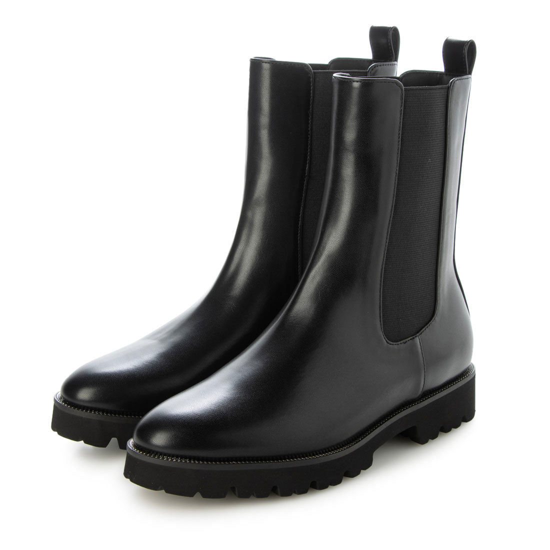 アルネ セヴン トゥエルヴ サーティ ALUNE SEVEN TWELVE THIRTY 【レイン対応】サイドゴアショートブーツ(ジッパーエッジ) (ブラック) ブラック