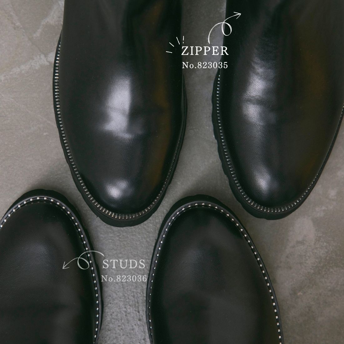 アルネ セヴン トゥエルヴ サーティ ALUNE SEVEN TWELVE THIRTY 【レイン対応】サイドゴアショートブーツ(ジッパーエッジ) (ブラック) ブラック