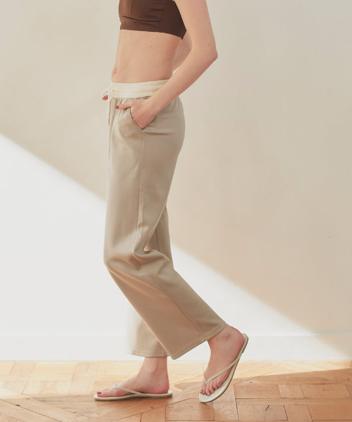 シードレス SEA DRESS バイカラーワイドパンツ (ピンク) ピンク