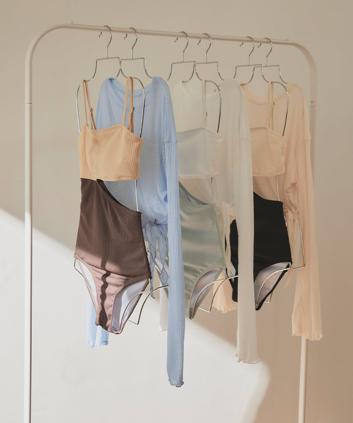 シードレス SEA DRESS トップス付サイドオープンデザインワンピース/水着【返品不可商品】 (オフホワイト/ミント) オフホワイト/ミント