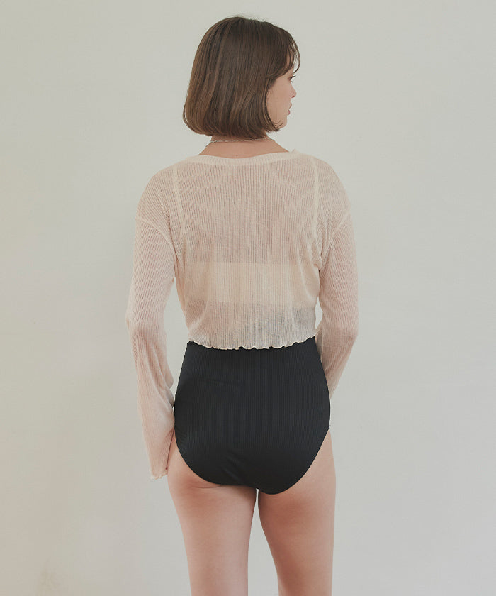 シードレス SEA DRESS トップス付サイドオープンデザインワンピース/水着【返品不可商品】 (オフホワイト/ミント) オフホワイト/ミント