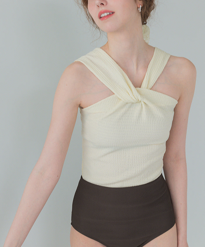 シードレス SEA DRESS ツイストノースリーブハイウエストビキニ/セット水着 【返品不可商品】 (ブラック) ブラック