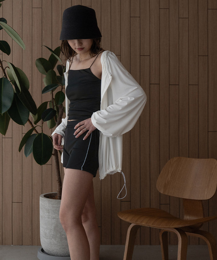 シードレス SEA DRESS 4点セット/ブルゾン付ラッシュガード×ビキニ/水着 【返品不可商品】 (ホワイト) ホワイト