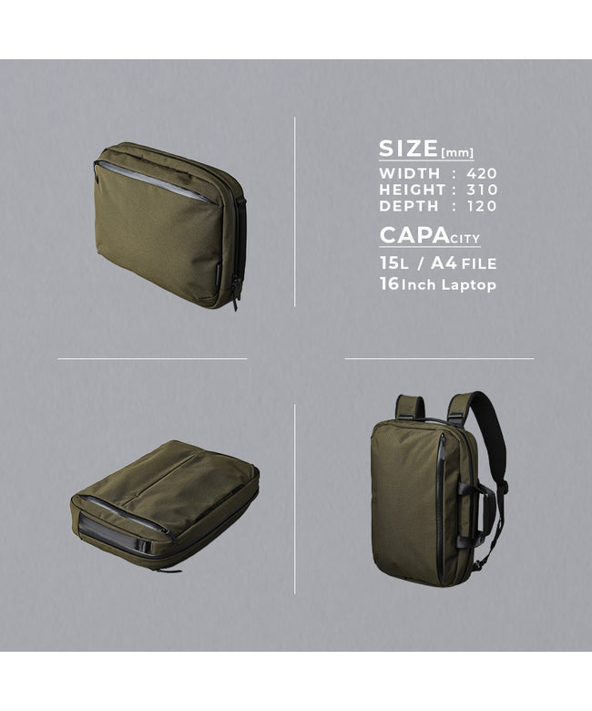 アルパカ ALPAKA アルパカ リュック ビジネスリュック ビジネスバッグ メンズ バッグ 通勤 A4 B4 15L 3WAY ALPAKA ELEMENTS TECH BRIEF (オリーブ) オリーブ