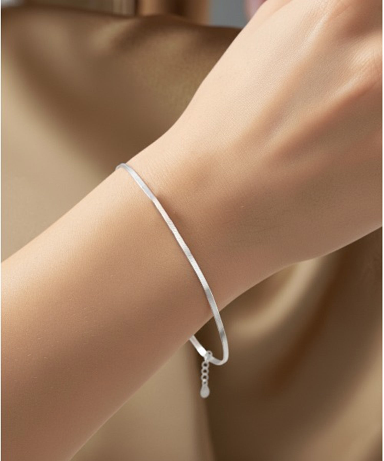 アリュレル ALLURELLE スネークチェーンブレスレット KNF127 (シルバー) シルバー