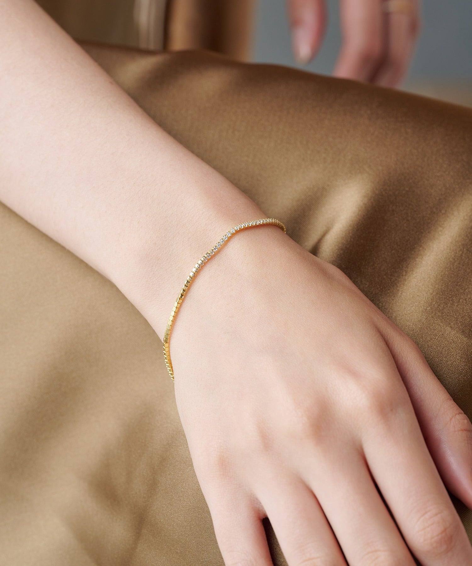 アリュレル ALLURELLE シンプルチェーンブレスレット KNF127 (ゴールド) ゴールド