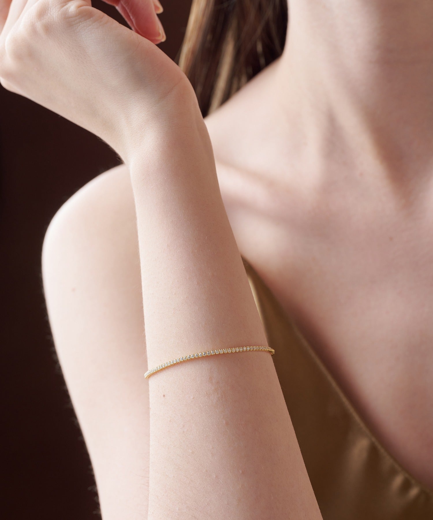 アリュレル ALLURELLE シンプルチェーンブレスレット KNF127 (ゴールド) ゴールド