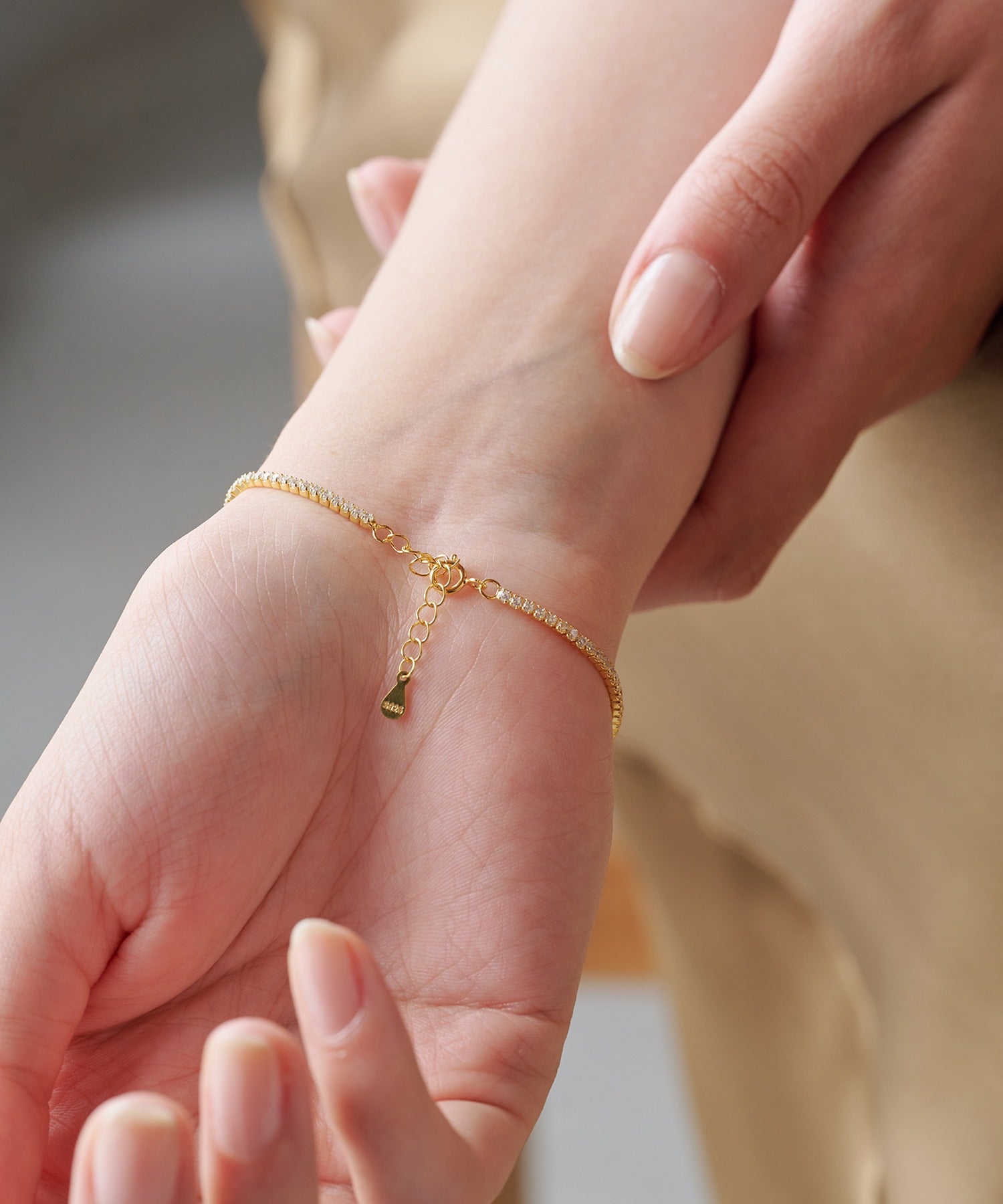 アリュレル ALLURELLE シンプルチェーンブレスレット KNF127 (ゴールド) ゴールド