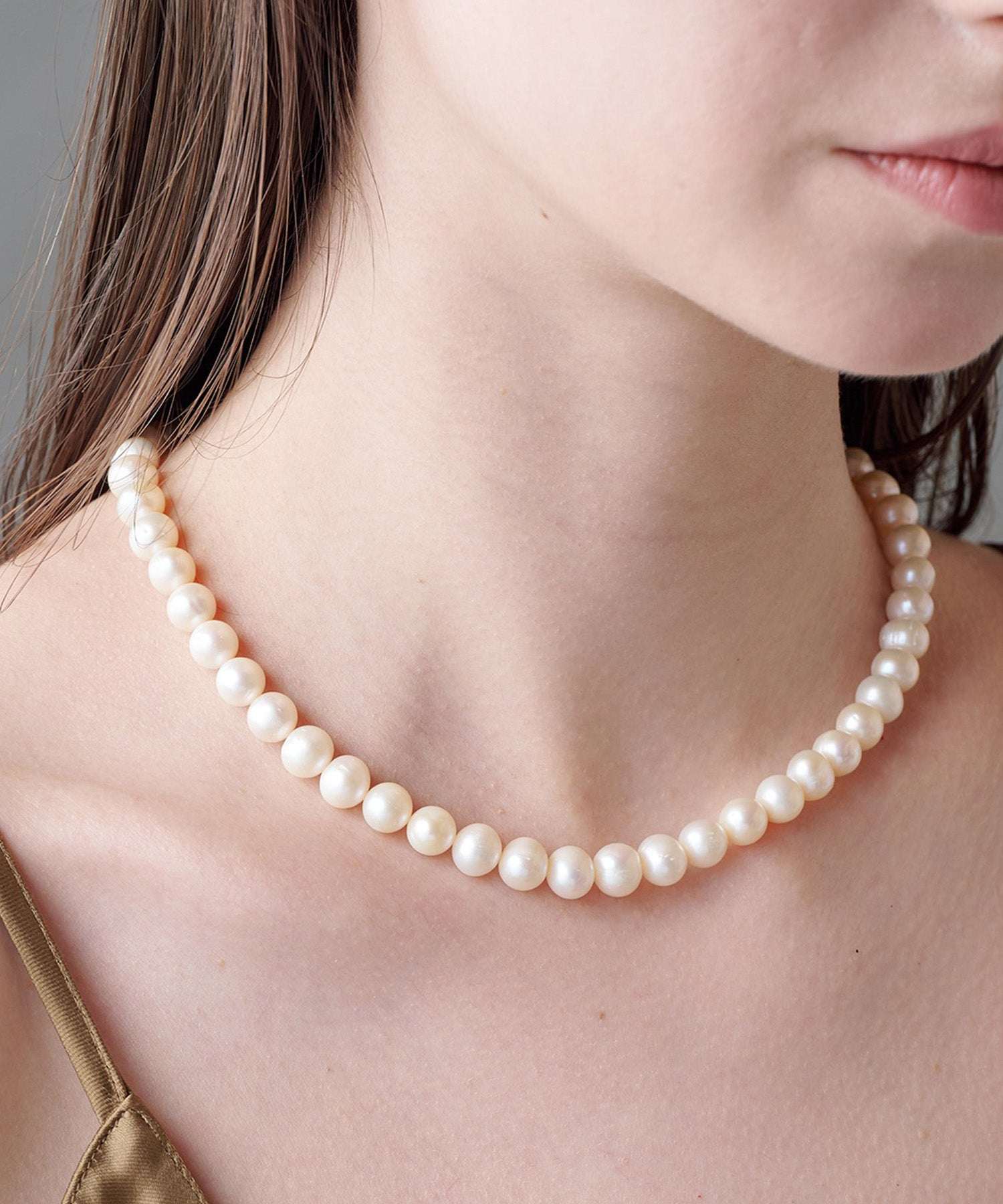 アリュレル ALLURELLE 選べるバリエーション シンプルパールチョーカー ネックレス KNF127 (E) E