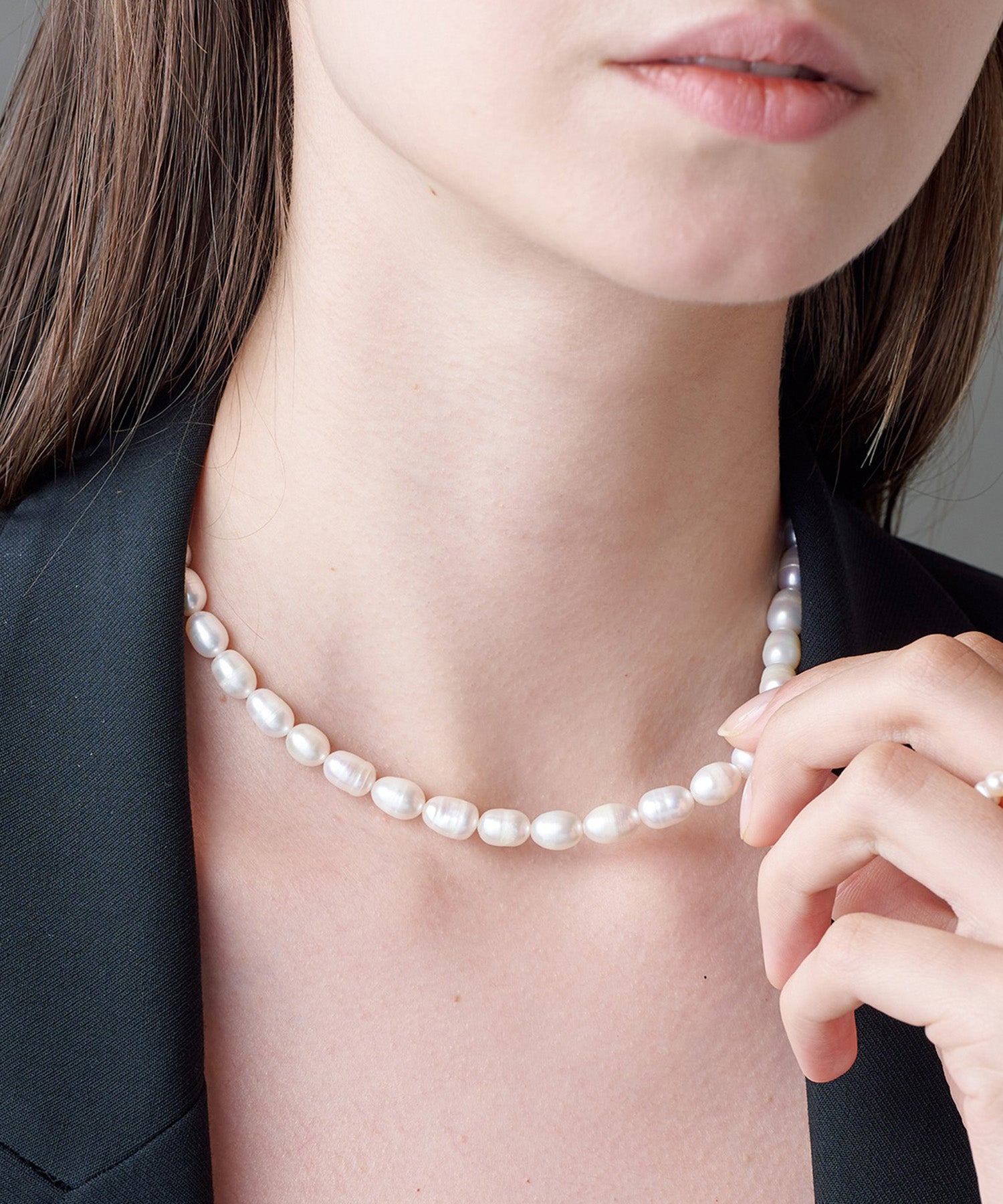 アリュレル ALLURELLE 選べるバリエーション シンプルパールチョーカー ネックレス KNF127 (ホワイト系その他1) ホワイト系1