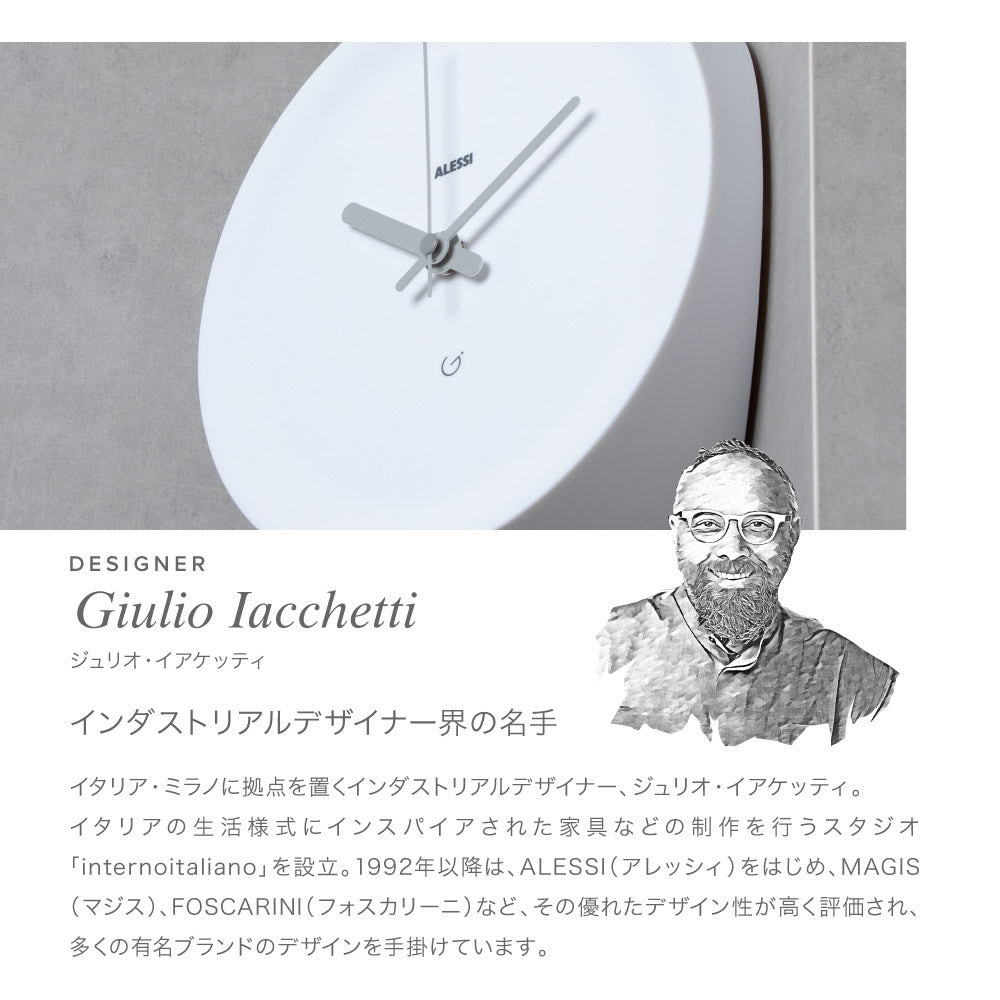 アレッシ ALESSI アレッシィ ALESSI ORA IN / ORAOUT 掛け時計 時計 オラ イン アウト コーナー用 エッジ用 インテリア ウォールクロック 壁掛け時計 壁時計 【返品不可商品】 (01. ホワイト) 01. ホワイト