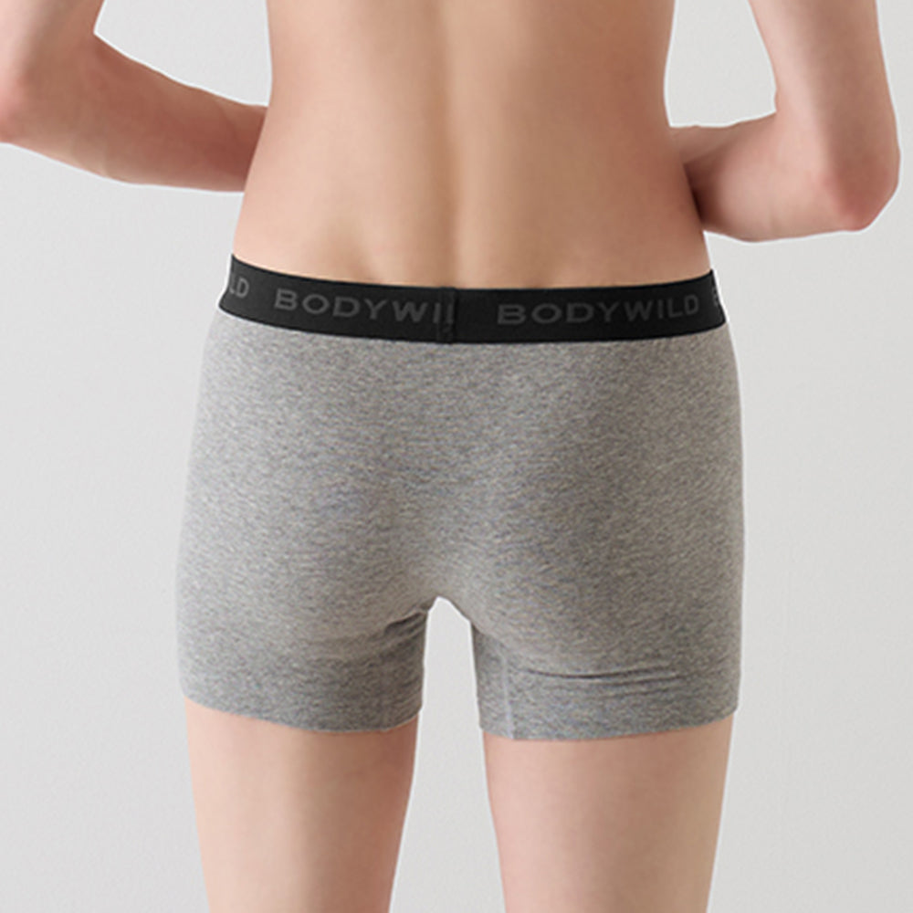 ボディワイルド BODY WILD 【綿混】ボクサーパンツ(前あき)【返品不可商品】 (グレーモク) グレーモク