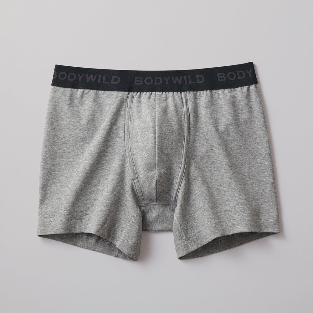ボディワイルド BODY WILD 【綿混】ボクサーパンツ(前あき)【返品不可商品】 (グレーモク) グレーモク