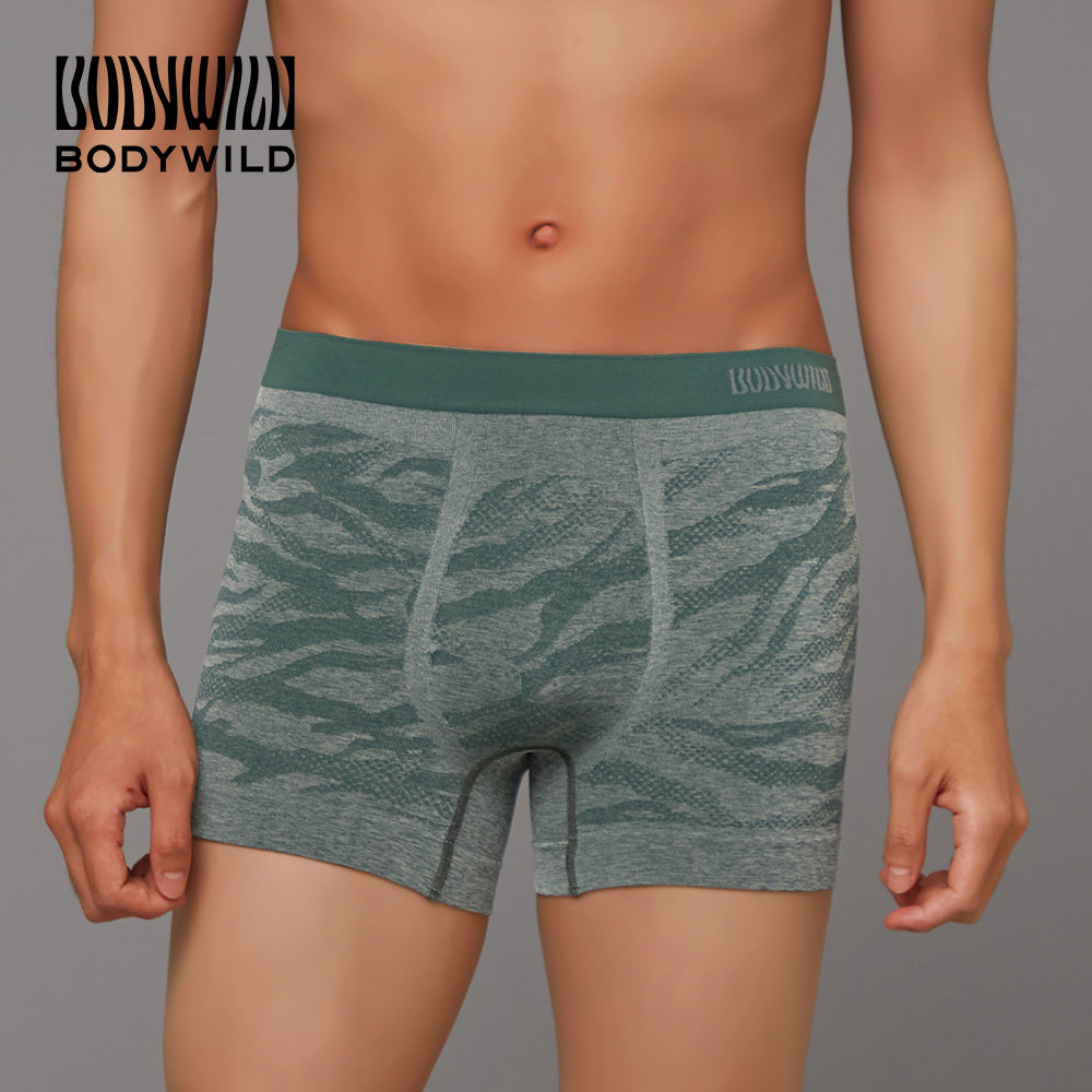 ボディワイルド BODY WILD 【3D-Boxer】ボクサーパンツ(前とじ) 【返品不可商品】 (ダークグリーン) ダークグリーン
