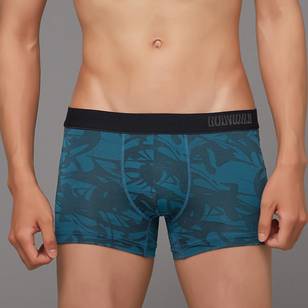 ボディワイルド BODY WILD 【ジャガード編み】ボクサーパンツ(前とじ) 【返品不可商品】 (ダークブルー) ダークブルー