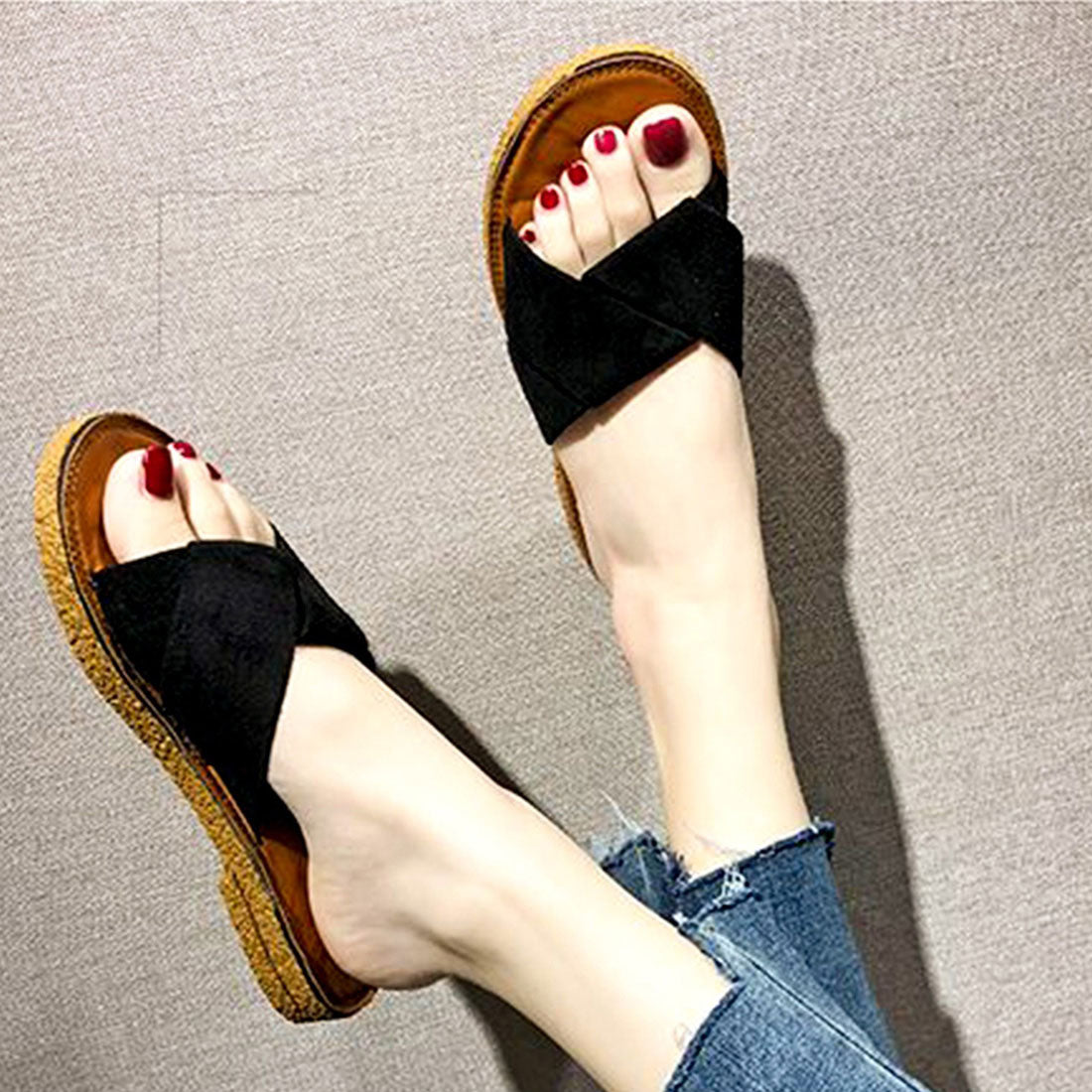 ジュノア JUNOAH ぺたんこサンダル サンダル