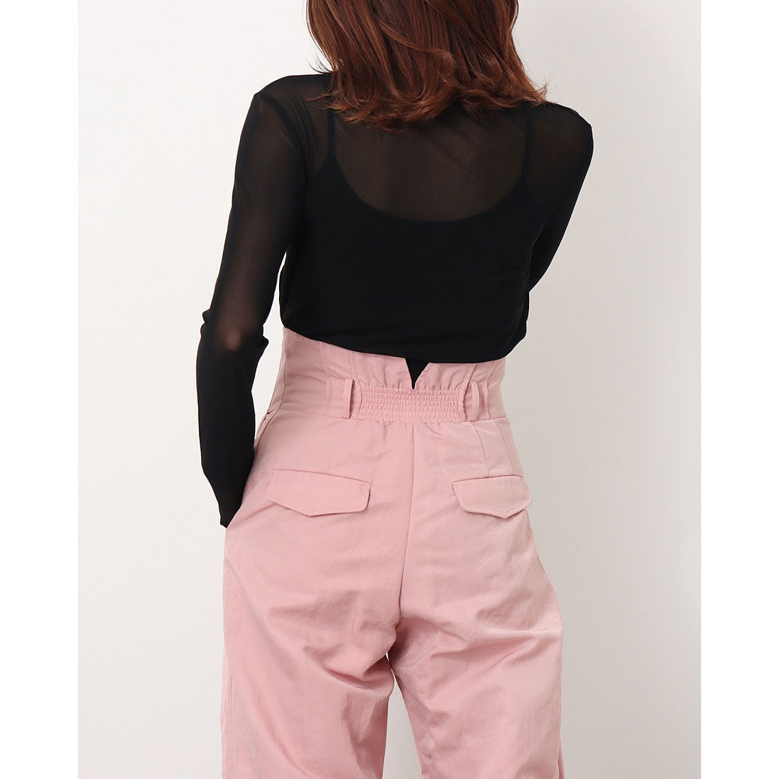 ジュノア JUNOAH ハイネックシアーカットソー 韓国ファッション