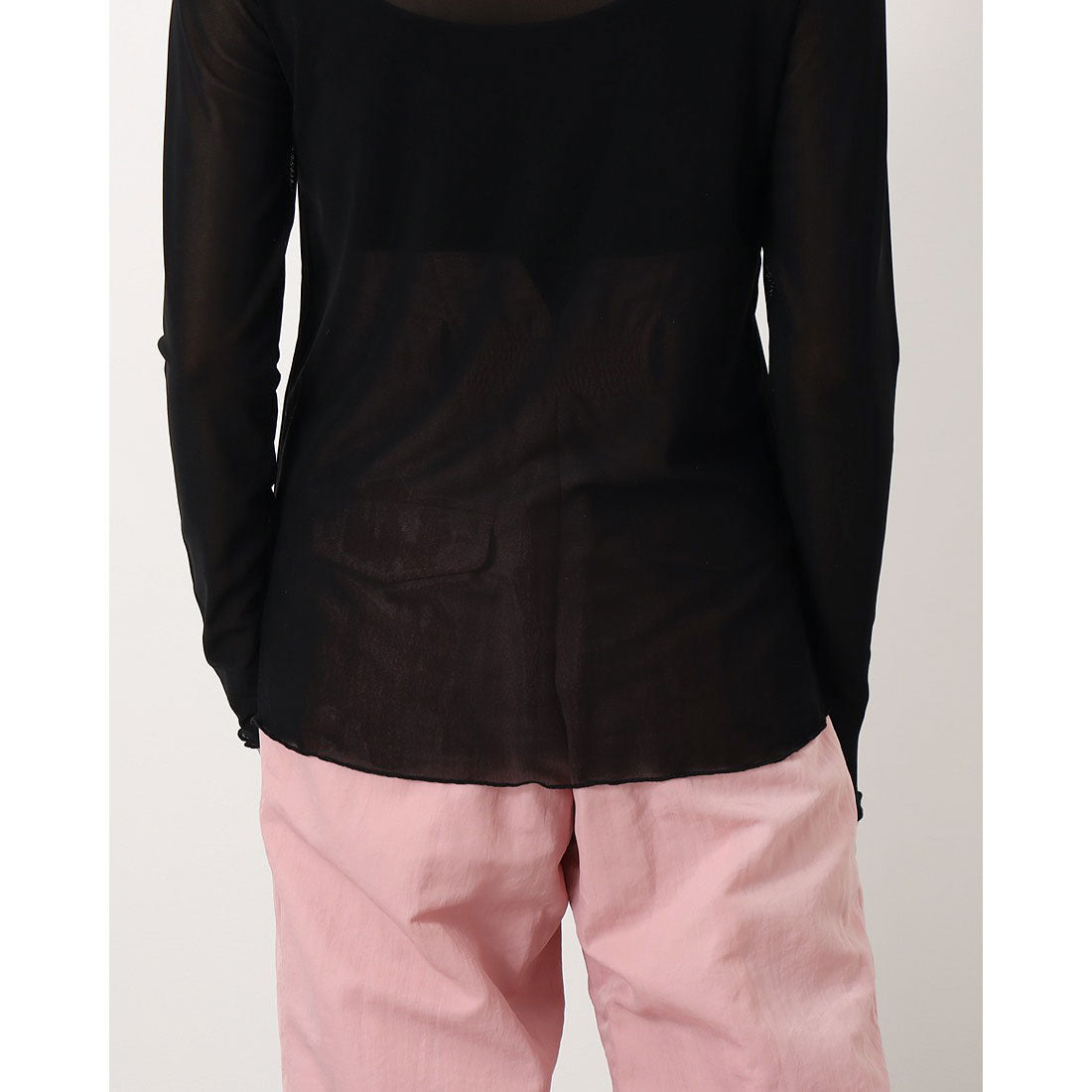 ジュノア JUNOAH ハイネックシアーカットソー 韓国ファッション