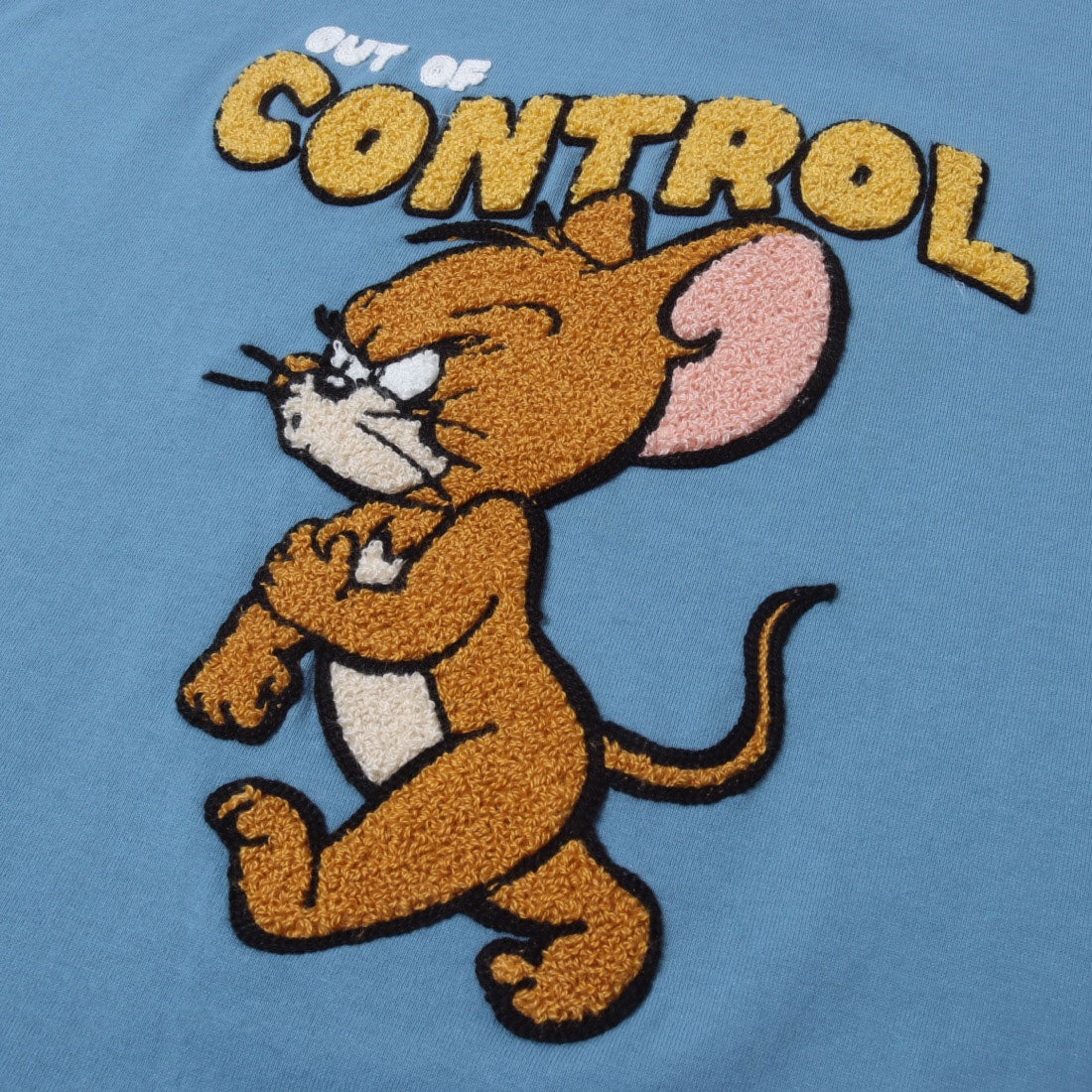 トムトジェリー TOM and JERRY TJ フロント サガラ 刺繍 Tシャツ トムとジェリー (スミクロ) スミクロ