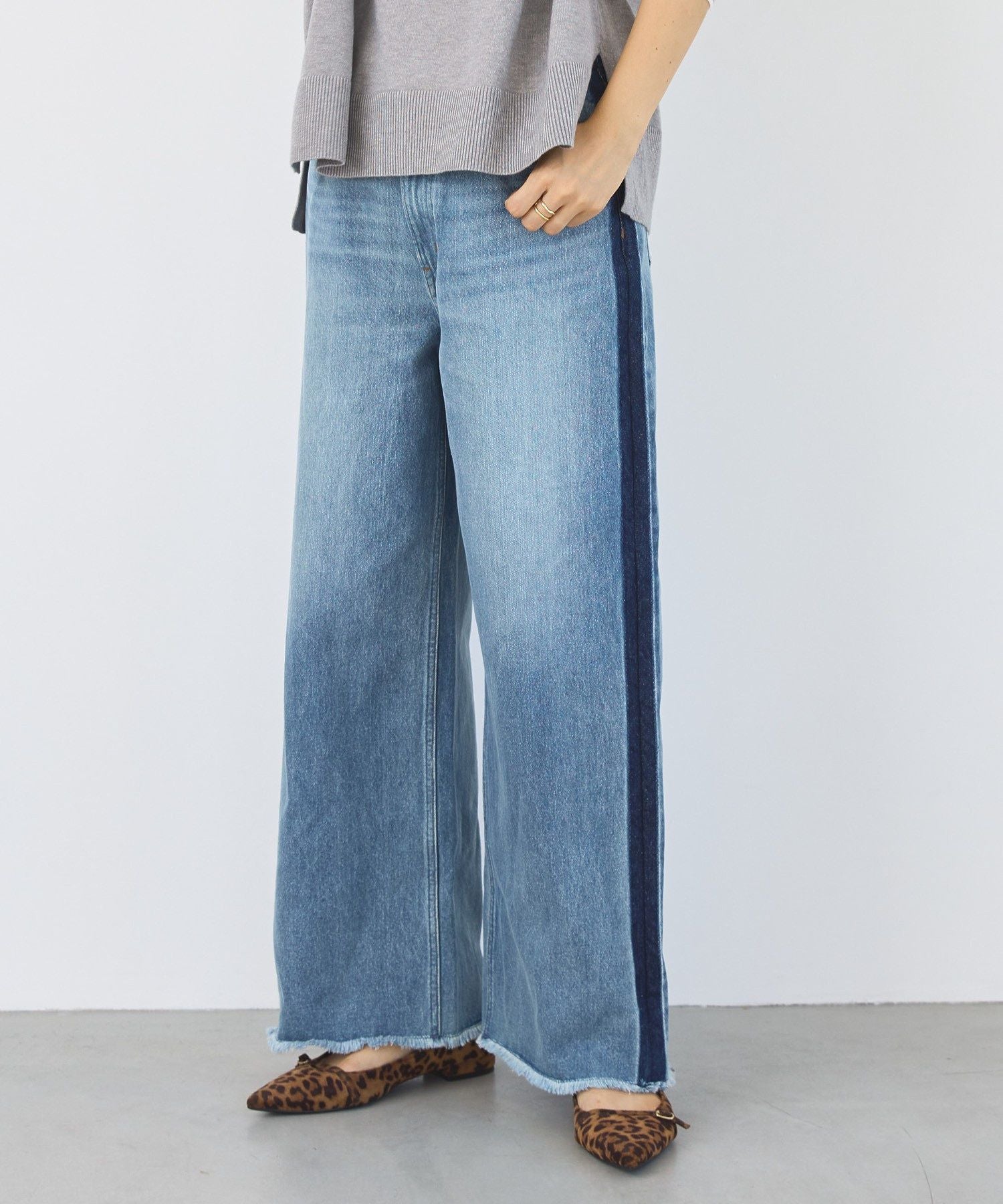 アメリカンホリック AMERICAN HOLIC サイドラインデニム (グレー) グレー