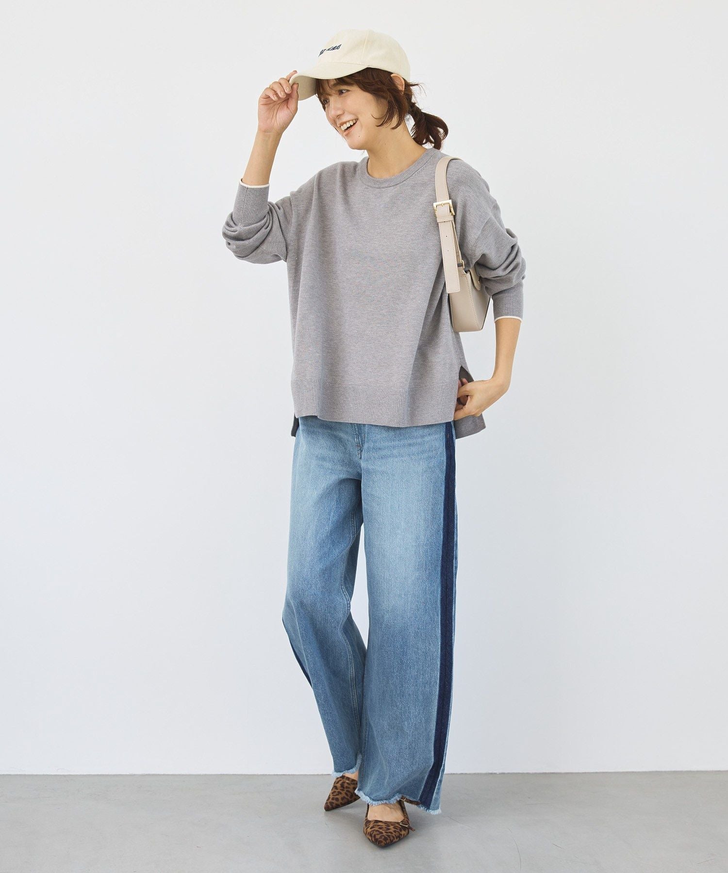 アメリカンホリック AMERICAN HOLIC サイドラインデニム (グレー) グレー