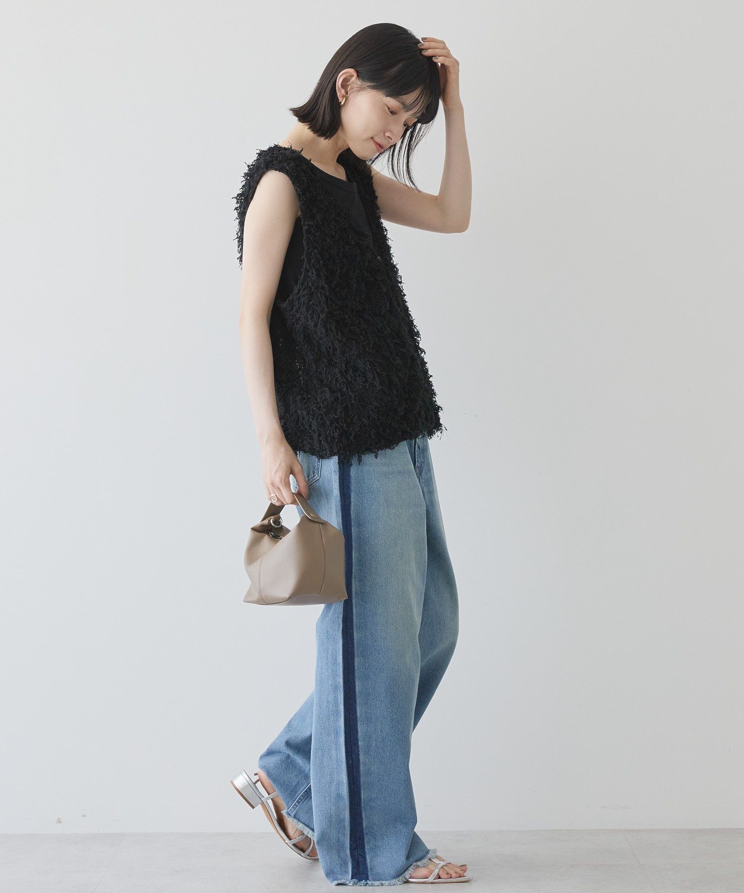 アメリカンホリック AMERICAN HOLIC サイドラインデニム (グレー) グレー