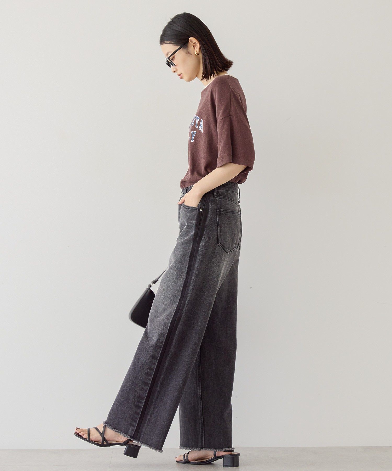 アメリカンホリック AMERICAN HOLIC サイドラインデニム (グレー) グレー