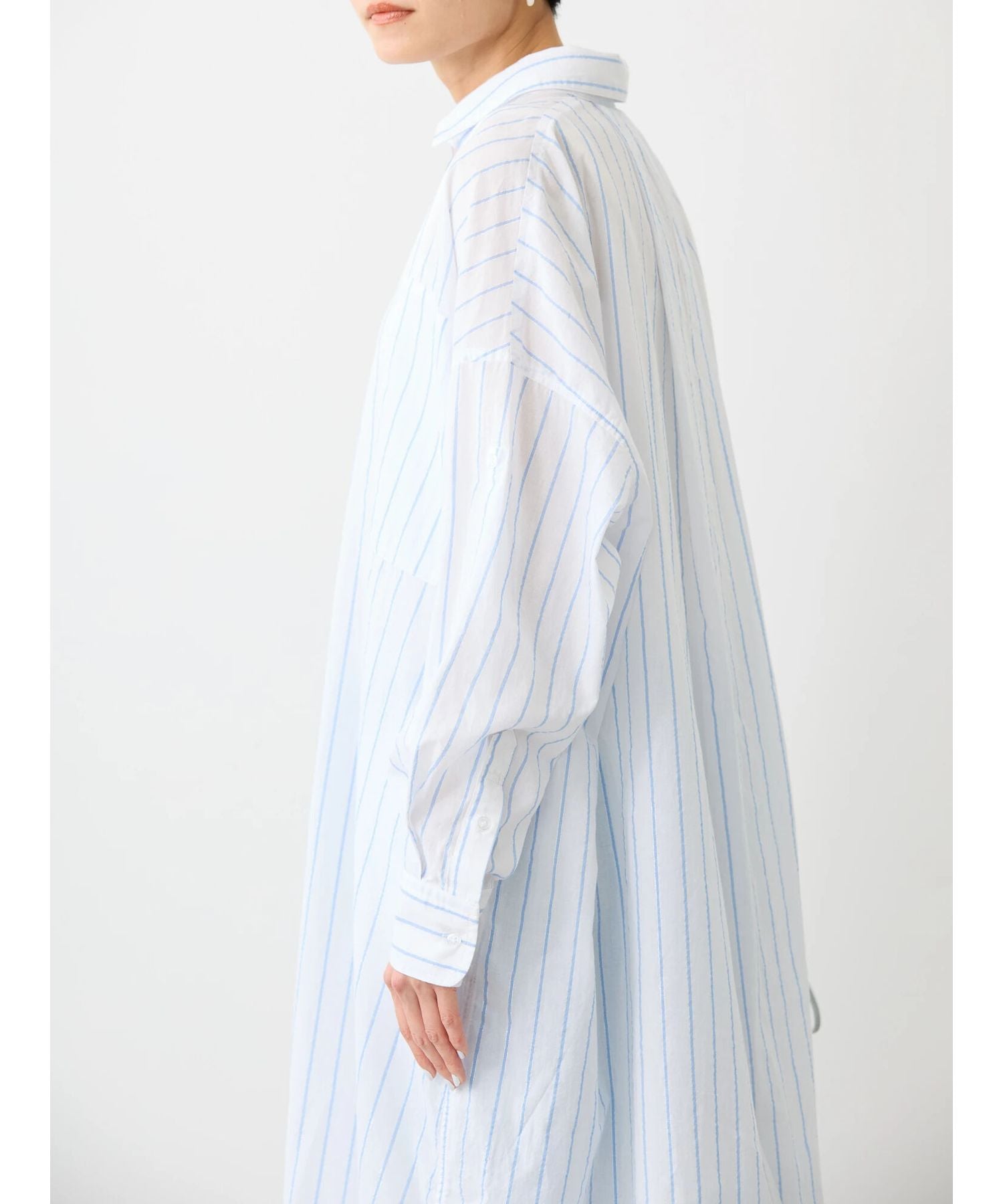 アメリカンホリック AMERICAN HOLIC 丈違いラメストライプワンピース (ストライプアイボリー) ストライプアイボリー