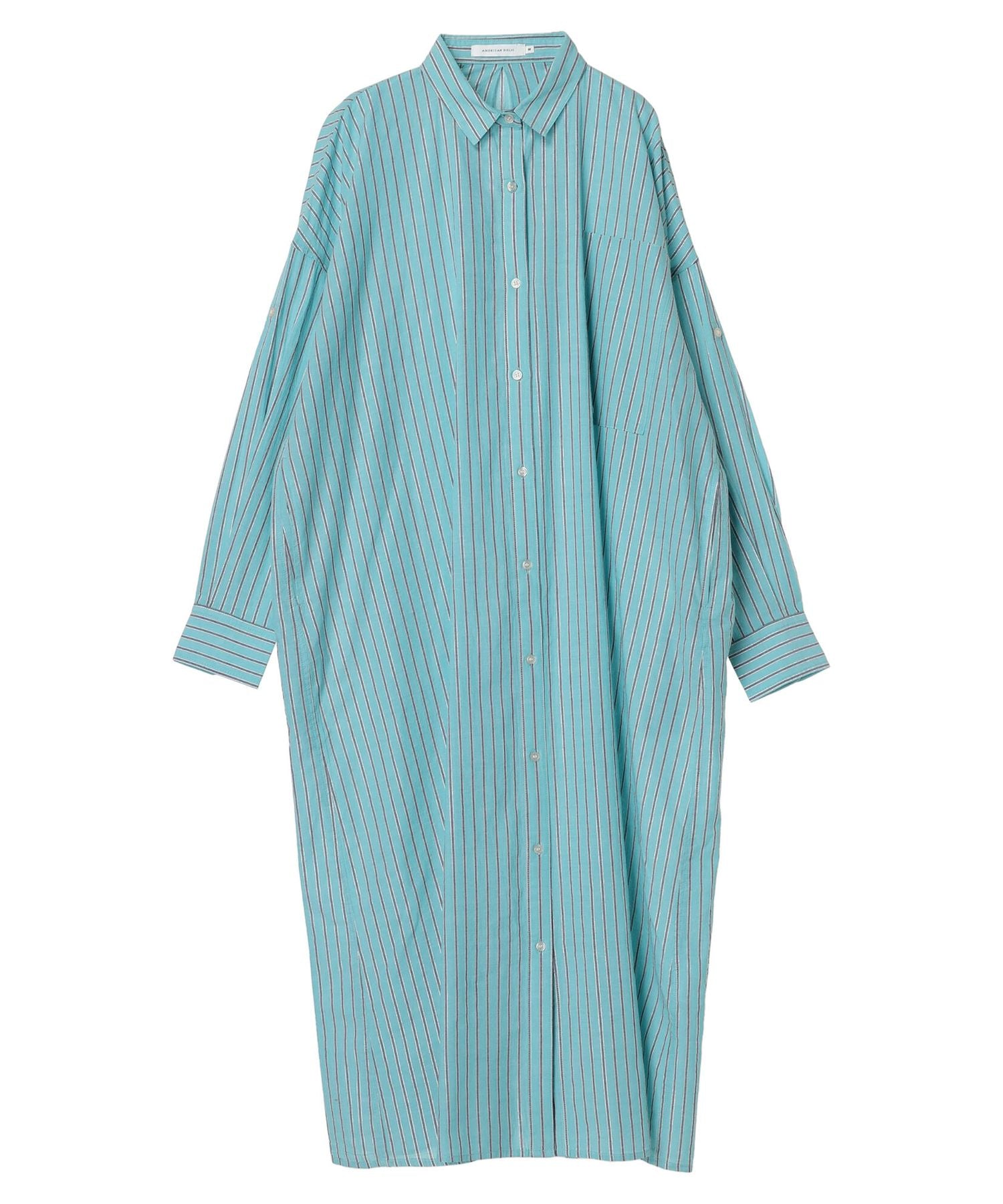 アメリカンホリック AMERICAN HOLIC 丈違いラメストライプワンピース (ストライプアイボリー) ストライプアイボリー